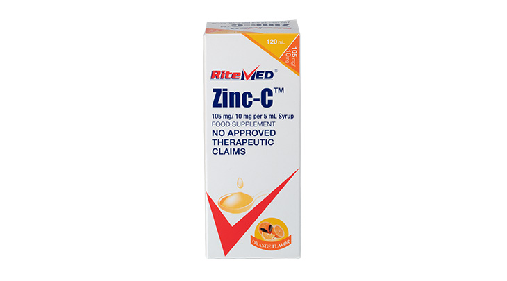 RM ASCORBIC+ZINC (ZINC-C<SUP>TM</SUP>) SYRUP 120 ML