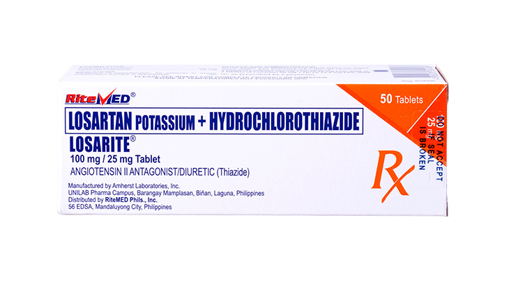 Heart Conditions | RM LOSARTAN + HYDROCHLOROTHIAZIDE (Losarite) 100 MG ...