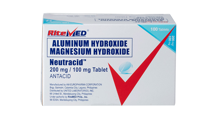 RM NEUTRACID 200 MG/100 MG TAB