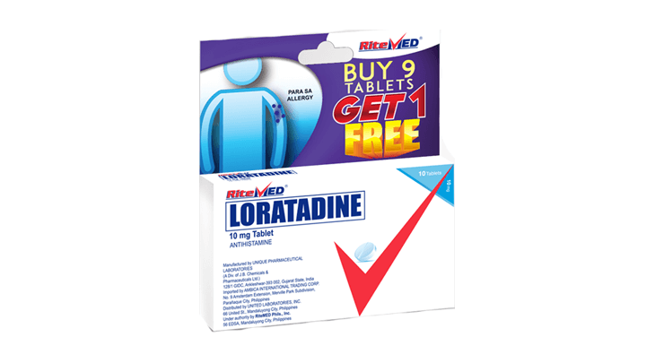 RM LORATADINE TAB 9+1