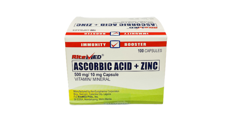 RM ASCORBIC + ZINC 500 MG CAP